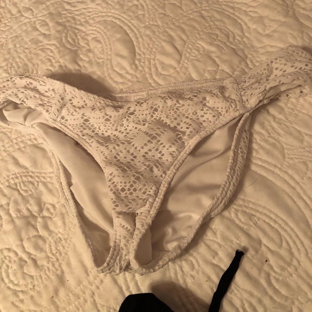 PINK lace swim suit bottoms